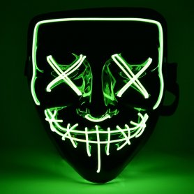 Halloween Maske Purge LED - Grün