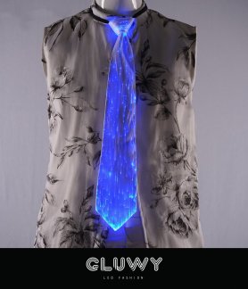 Cravată intermitentă GLUWY - multicolor cu LED