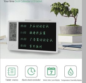 Digital LCD-kalender med SMART skisseblokk for tegning/skriving med LCD 10"