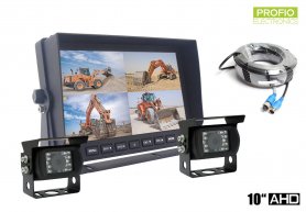 Parkovací set - LCD HD monitor do auta 10 "+ 2x HD kamera s 18 IR LED
