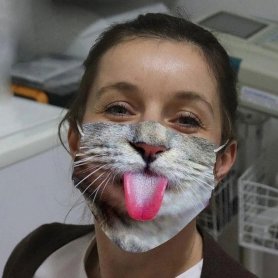 CAT TONGUE - Skyddande 3D-ansiktsmask