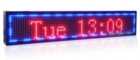 LED-es információs panel 7 színű - 51 cm x 15 cm-es támogatással