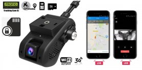 Doppia fotocamera per auto con monitoraggio remoto - PROFIO X2 + SIM / Micro SD Lock + Allarme vibrazioni + App di localizzazione live.