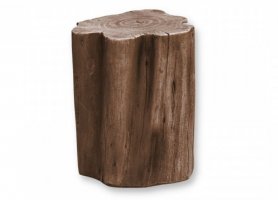 Tocones de hormigón para sentarse - imitación madera - Marrón
