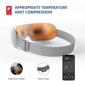 Massasjebriller - Smart øyemassasjeapparat vibrerende + bluetooth (smarttelefonapp) - iSee M