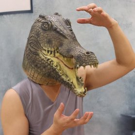 Krokodil maska - Aligator (Croc) silikonska maska za lice i glavu za djecu i odrasle