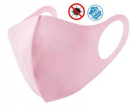 NANO ansigtsmaske Pink - elastisk (97% polyester + 3% spandex)