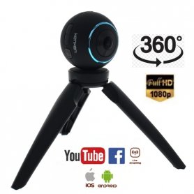 360 asteen panoraamainen digitaalinen Full HD -kamera, jossa on WiFi