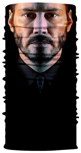 Bandana JOHN WICK (Keanu Reeves) - bufanda 3D en la cara o la cabeza