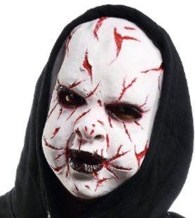 Rozrezaná tvár - baby maska na tvár - pre deti aj dospelých na Halloween či karneval