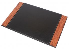 Blotter de birou din piele - Covor de scris de lux (lemn de trandafir + piele) realizat manual