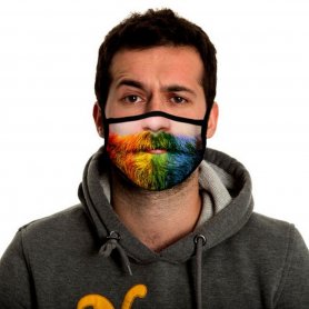 Rolig ansiktsmask mode 3D - FÄRGAD STUBBELBJORD