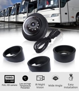 Buskamera Mini DOME FULL HD med AHD 3,6 mm linse + 10 IR LED nattesyn + WDR