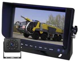 Equipo de cámara AHD con grabación en tarjeta SD - Cámara 4x HD con 11 LED IR + 1x monitor AHD híbrido de 10 "