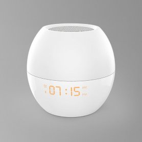 Đồng hồ báo thức với đèn LED và loa WiFi + Bluetooth (tương thích với Alexa)