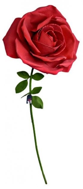 Trandafir Valentine - XXL Floare mare trandafir rosu 1,6m