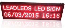 Stort WiFi LED-panel + USB + temperatursensor - rød 104 cm x 40 cm