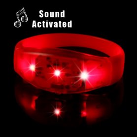 LED brățară - sunet sensibil roșu