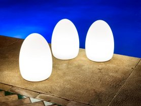 Eggelys - LED dekorativ lampe skifter farger + fjernkontroll + IP65-beskyttelse