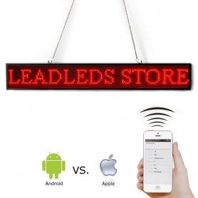 LED-reklampanel med WIFI - 50 cm med stöd för iOS och Android - röd