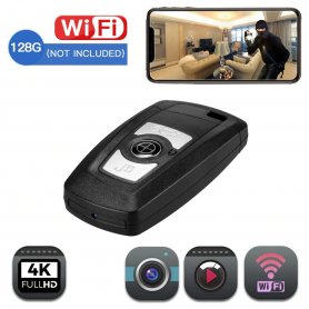 Wifi kamera s ključevima rezolucije 4K - Luksuzni dizajn s podrškom do 128 GB mikro SD-a