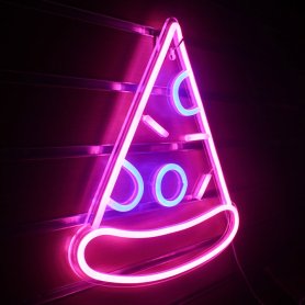 PIZZA - LED-logotyp neonljusupplyst reklam på väggen