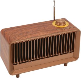 Radio vintage - radio retro de madera con Bluetooth + radio FM/AM/AUX/disco USB/Micro SD