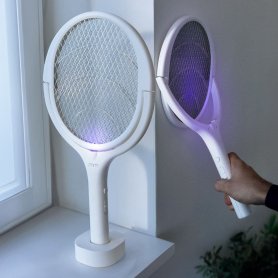 Elektromos szúnyogcsapó - kézi bug zapper teniszütő 3 az 1-ben
