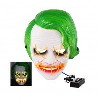 Joker-maske - LED-blinkende maske i ansiktet