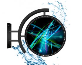 Открытый светодиодный круглый дисплей (диаметр 600 мм) + приложение для смартфона + WIFI + USB