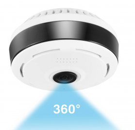 360 ° panorama-WiFi-kamera med HD-upplösning + IR-LED