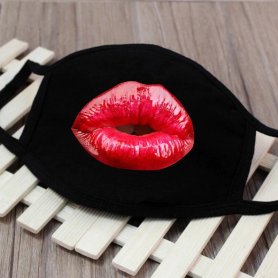 Υφασμάτινες μάσκες προσώπου 100% βαμβάκι - μοτίβο Χείλη