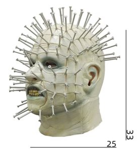 Hellraiser / Pinhead maska na tvár - pre deti aj dospelých na Halloween či karneval