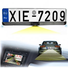 Parkirna kamera v nosilcu registrske tablice + 2x parkirni senzorji