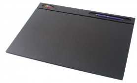Schwarzes Leder-Schreibtisch-Set - 7-teiliges Zubehör (100% Handarbeit)