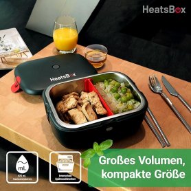 Elektrische Thermo-Lunchbox – batteriebetriebene tragbare Heizbox (mobile App) – HeatsBox GO
