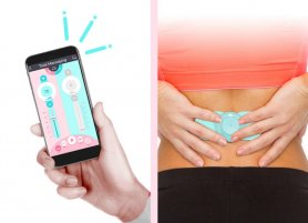 Massageklistermærke - elektrisk kropspude til massage med Bluetooth (iOS / Android) - Dr. Music POP