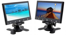 Mirror Link monitor 7 "WiFi LCD multifunkciós autóhoz - VGA, HDMI és AV bemenet 2 kamerához
