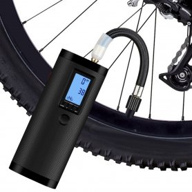 Smart digital cykelpump automatisk + Powerbank + LED-ficklampa