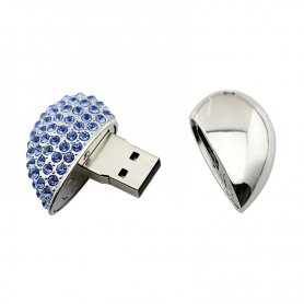 USB bijuterii - inima cu diamante