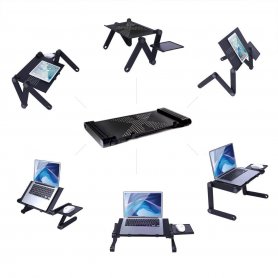 Laptop stand with mouse platform from METAL + ADJUSTABLE LEGS