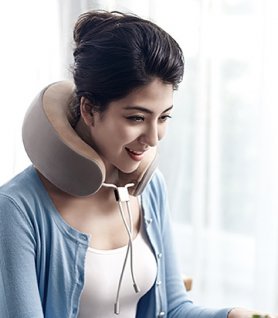 Almohada de cuello redondo con masajeador inteligente integrado - iNeck3
