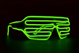 Neon Waffel Brille - Grün