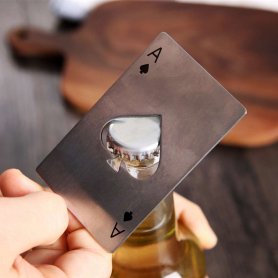 درب بازکن آس - کارت فلزی آس از فولاد ضد زنگ برای باز کردن بطری ها