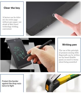 LCD rittavla 8,5" - Smart illustrationstavla (skissblock) med penna