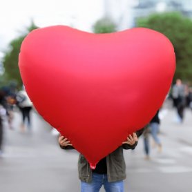 Valentine heart XXL δώρο για γυναίκες - Αλουμινόχαρτο μπαλόνι 140 cm