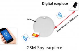 Spy-hörsnäcka - trådlösa mini hörlurar för ett SIM-kort med överföring upp till 10m (mininyckelring)
