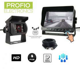 Set kamera za vožnju unatrag - DEFROST HD kamera s grijanjem do -40°C + 18 IR LED dioda + 7" monitor