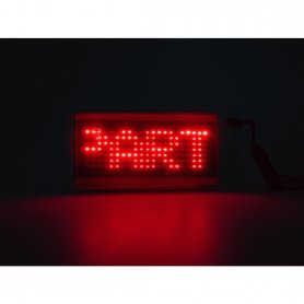 LED-halsring röd - programmerbar text på displayen