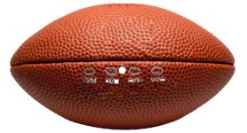 Rugbyboll - Liten bärbar bluetooth högtalare för mobiltelefon - 1x3W